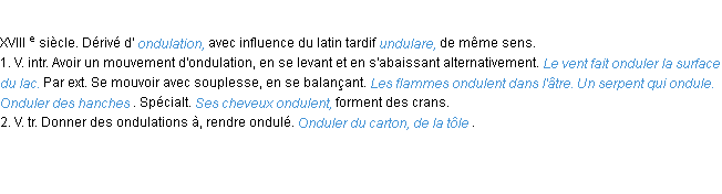 Définition onduler ACAD 1986