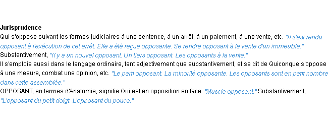 Définition opposant ACAD 1932