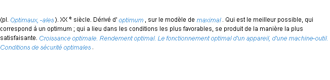 Définition optimal ACAD 1986