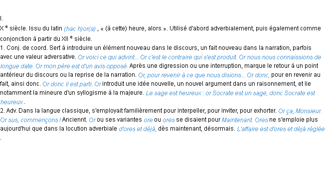 Définition or ACAD 1986