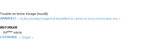 Définition orager Emile Littré