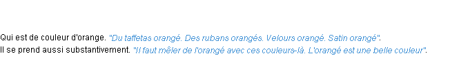 Définition orange ACAD 1798