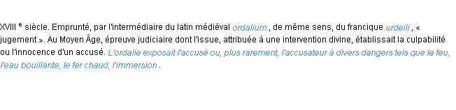 Définition ordalie ACAD 1986