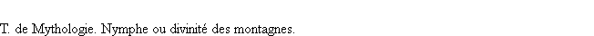Définition oréade ACAD 1835