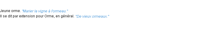 Définition ormeau ACAD 1932
