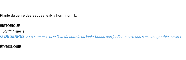 Définition ormin Emile Littré