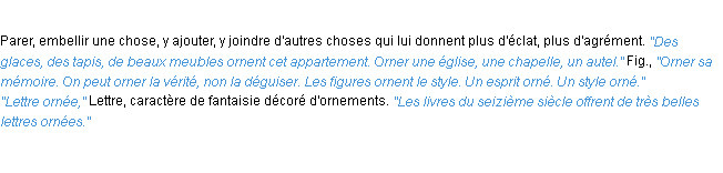 Définition orner ACAD 1932