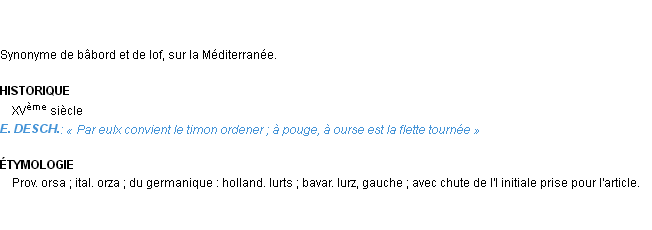 Définition orse Emile Littré