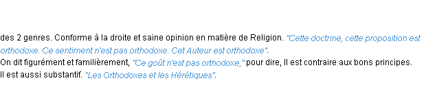 Définition orthodoxe ACAD 1798