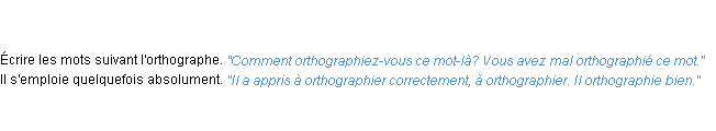 Définition orthographier ACAD 1835