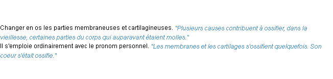 Définition ossifier ACAD 1835