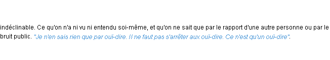 Définition ouï-dire ACAD 1798