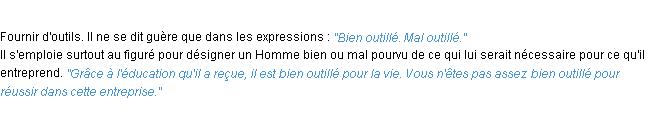 Définition outiller ACAD 1932