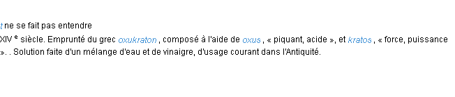 Définition oxycrat ACAD 1986