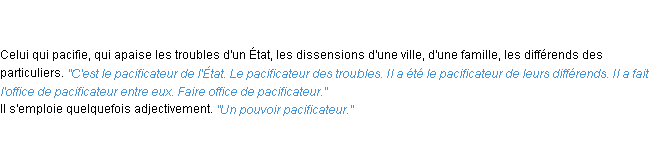 Définition pacificateur ACAD 1835