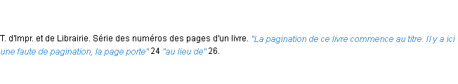 Définition pagination ACAD 1835