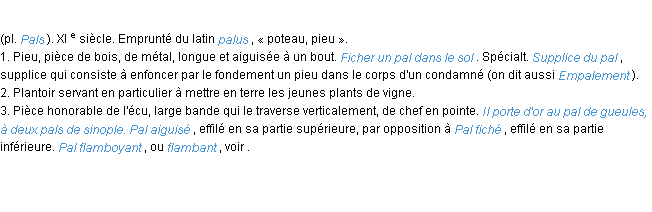 Définition pal ACAD 1986