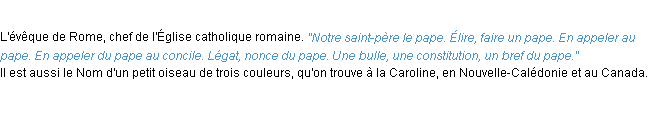 Définition pape ACAD 1932