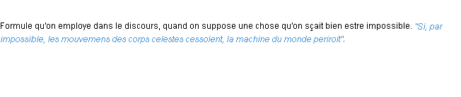 Définition par impossible ACAD 1694