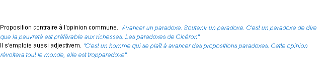 Définition paradoxe ACAD 1798