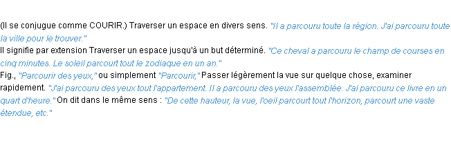 Définition parcourir ACAD 1932