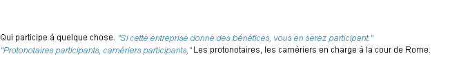 Définition participant ACAD 1835