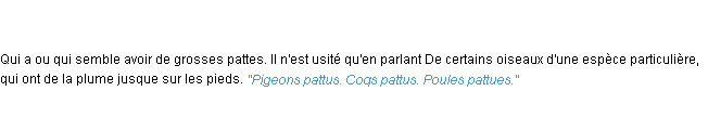 Définition pattu ACAD 1835