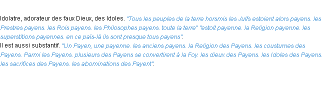 Définition payen ACAD 1694