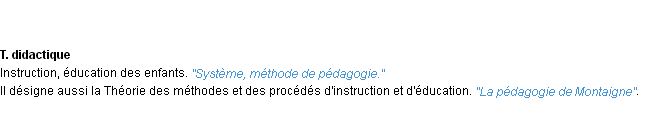 Définition pédagogie ACAD 1932