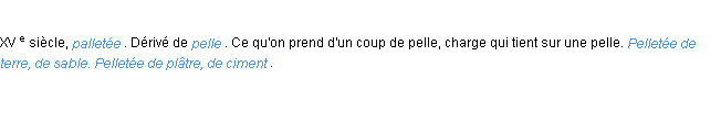 Définition pelletée ACAD 1986