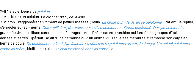 Définition pelotonner ACAD 1986