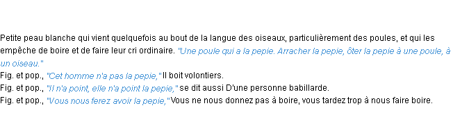 Définition pepie ACAD 1835