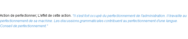 Définition perfectionnement ACAD 1835