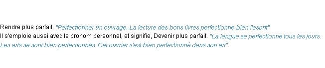 Définition perfectionner ACAD 1798