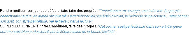 Définition perfectionner ACAD 1932