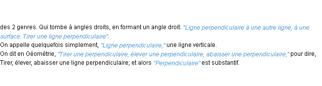 Définition perpendiculaire ACAD 1798