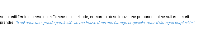 Définition perplexité ACAD 1798