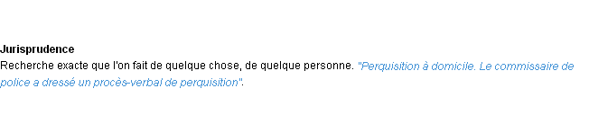 Définition perquisition ACAD 1932