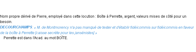 Définition perrette Emile Littré