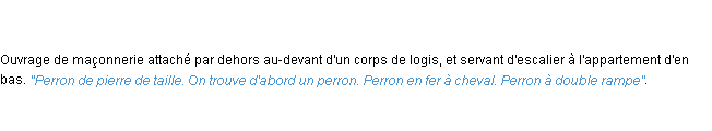 Définition perron ACAD 1798