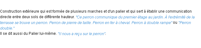 Définition perron ACAD 1932