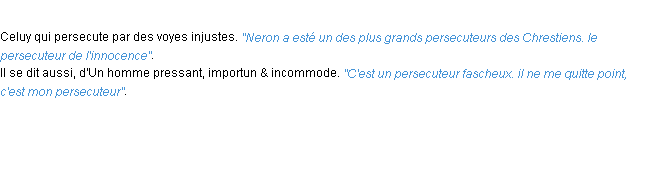 Définition persecuteur ACAD 1694