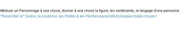 Définition personifier ACAD 1694