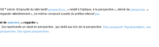 Définition perspectif ACAD 1986