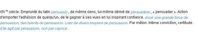 Définition persuasion ACAD 1986