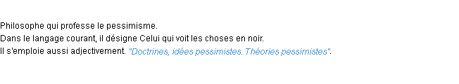 Définition pessimiste ACAD 1932