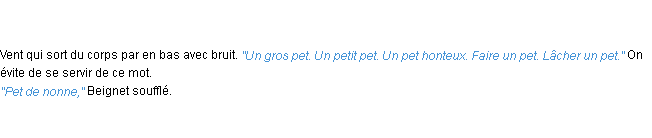 Définition pet ACAD 1835