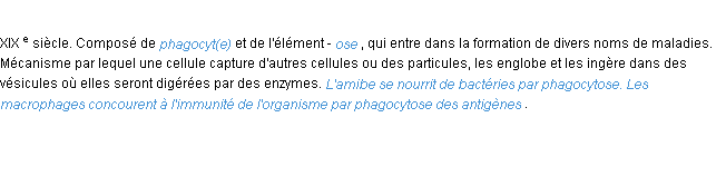 Définition phagocytose ACAD 1986