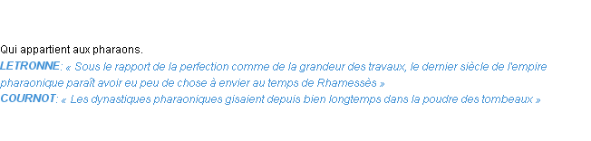 Définition pharaonique Emile Littré