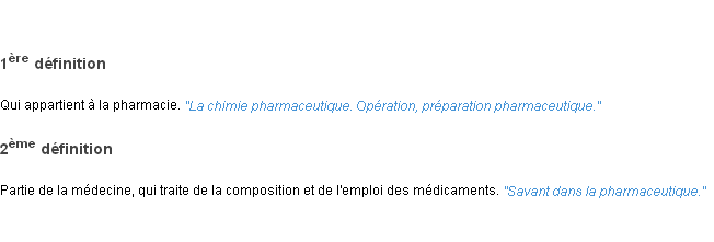 Définition pharmaceutique ACAD 1835